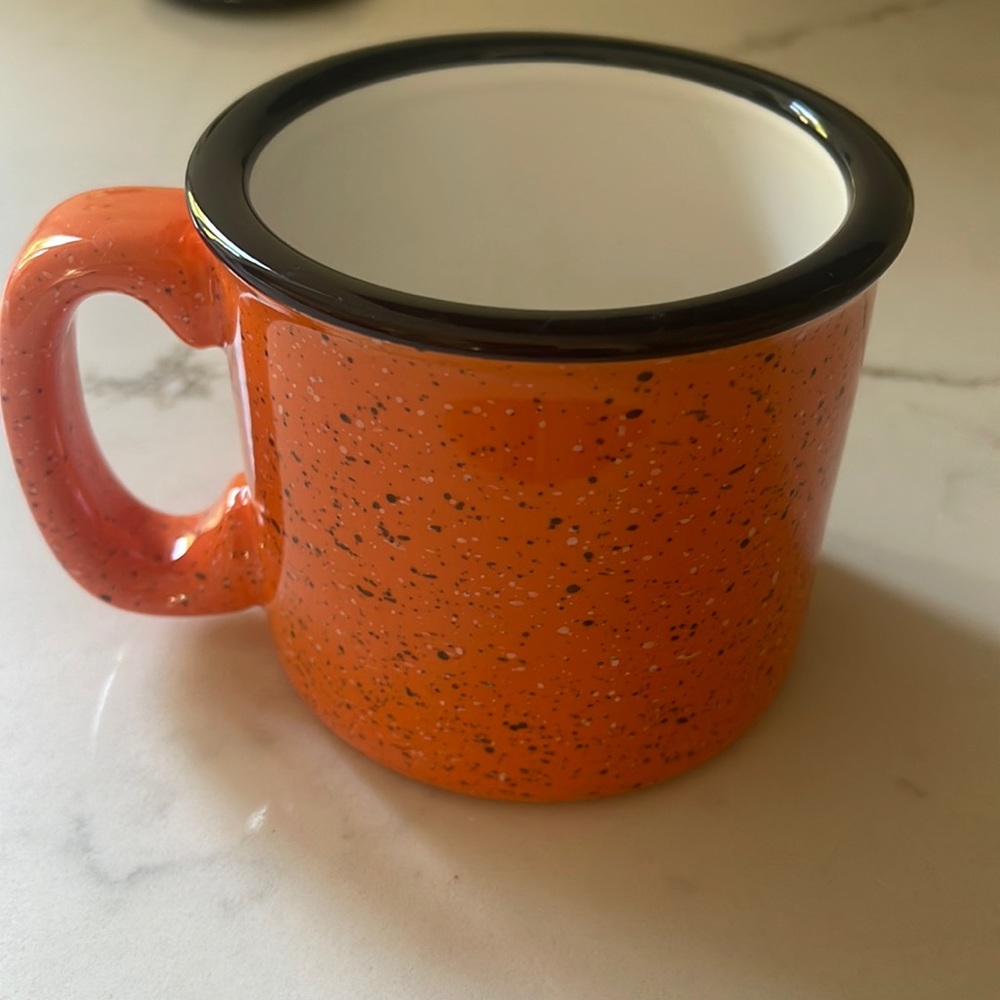 Orange Vintage Style Speckled coffee mug